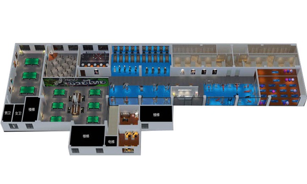 1200平方健身房配置方案-广西leyu.乐鱼体育健身器材有限公司
